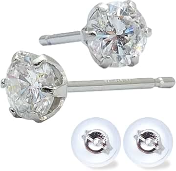 Amazon | 【鑑定書付き】天然 ダイヤモンド ピアス 計0.6ct Dカラー/I1